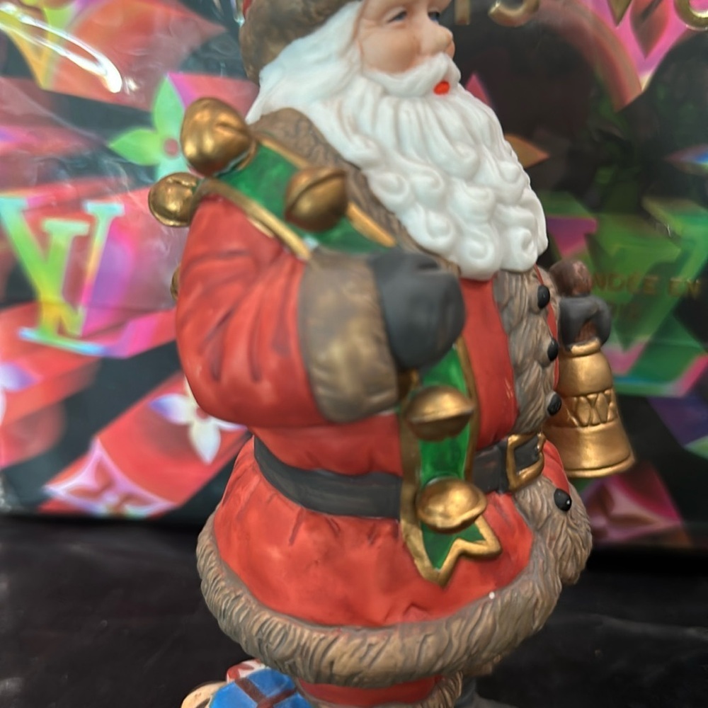 Traditions Santa figurine with bell and toys​ NWT​​ - Picture 8 of 8